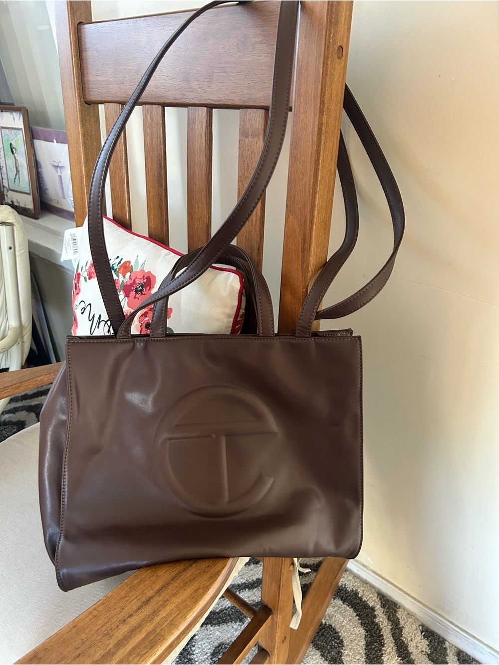 Telfar chocolate medium shopping bag